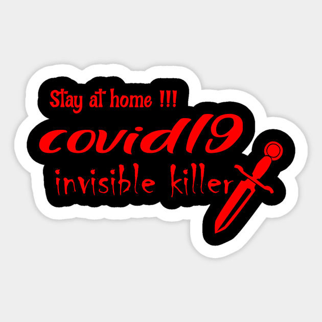 Covid19 invisible killer Sticker by Ayiepdesign